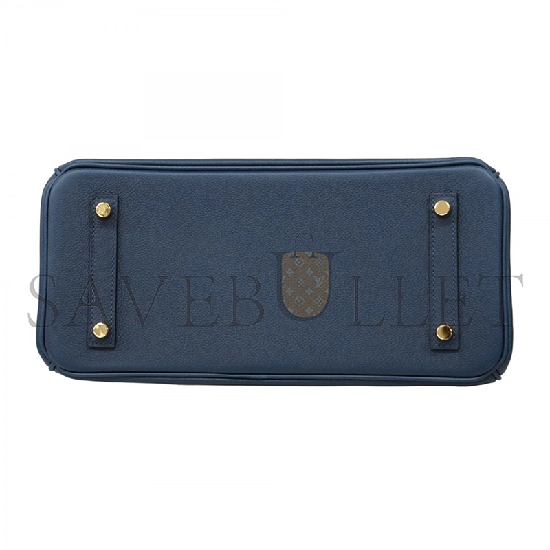 HERMÈS BIRKIN 29 EVERCOLOR SHOULDER BAG BLUE INDIGO (29*18*14cm)